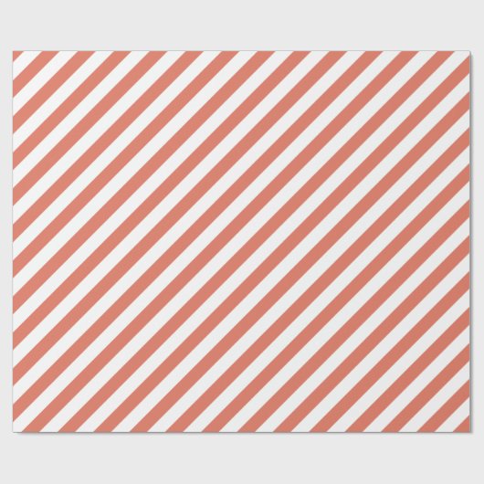 Papier Cadeau Terra Cotta Diagonal Stripe (Plat)
