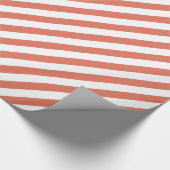 Papier Cadeau Terra Cotta Diagonal Stripe (Coin)