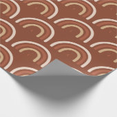 Papier Cadeau Terracotta Boho Rainbow Moon Stars Bohemian tendan (Coin)