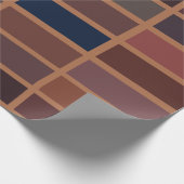 Papier Cadeau Terracotta Colorful Stripes Rust Stripe (Coin)