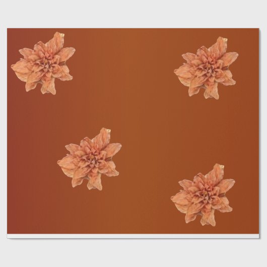 Papier Cadeau Terracotta Flower (Plat)