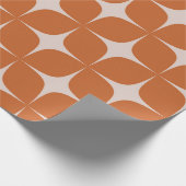 Papier Cadeau Terracotta Mid Century Moderne Elegant Boho (Coin)