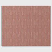 Papier Cadeau Terracotta Rainbow Motif chic du milieu du siècle (Plat)