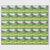 Papier Cadeau Terrain de golf aquarelle (Plat)