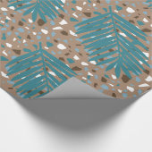 Papier Cadeau Terrazzo avec Palm Feuilles, plage, bord de mer, t (Coin)