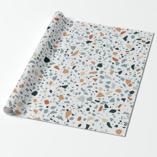 Papier Cadeau Terrazzo sol marbre sans soudure patter artisanal