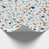 Papier Cadeau Terrazzo sol marbre sans soudure patter artisanal (Coin)