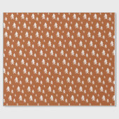 Papier Cadeau terre cuite illustration motif de noël (Plat)