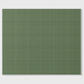 Papier Cadeau Terre Forêt vert et olivier Micro chèque plaid (Plat)