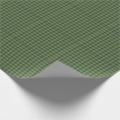 Papier Cadeau Terre Forêt vert et olivier Micro chèque plaid (Coin)
