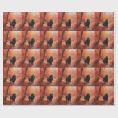 Papier Cadeau Terre-Neuve en automne Leaves Fall Inspire (Plat)