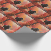 Papier Cadeau Terre-Neuve en automne Leaves Fall Inspire (Coin)