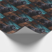 Papier Cadeau Terre-Neuve Halloween (Coin)