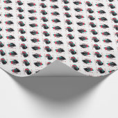 Papier Cadeau Terre-Neuve (noir) Père Noël Paws (Coin)