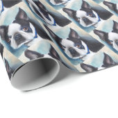 PAPIER CADEAU TERRER BOSTON NOIR ET BLANC (Coin rond)