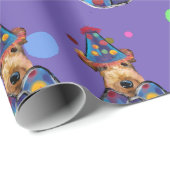 PAPIER CADEAU TERRIER AIRDALÉ            (Coin rond)