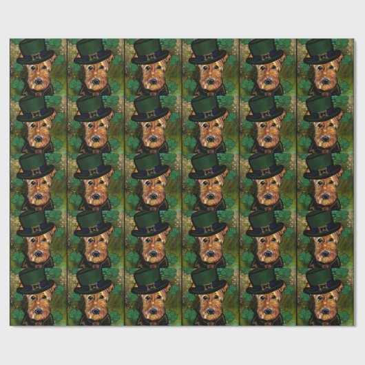 PAPIER CADEAU TERRIER AIRDALÉ (Plat)