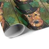 PAPIER CADEAU TERRIER AIRDALÉ (Coin rond)