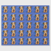 PAPIER CADEAU TERRIER AIREDALE          (Plat)