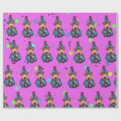 PAPIER CADEAU TERRIER AIREDALE (Plat)