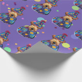 PAPIER CADEAU TERRIER AIREDALE (Coin)