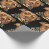 PAPIER CADEAU TERRIER AMÉRICAIN DU STAFFORDSHIRE (Coin)