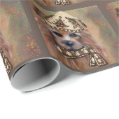 PAPIER CADEAU TERRIER AUSTRALIEN (Coin rond)