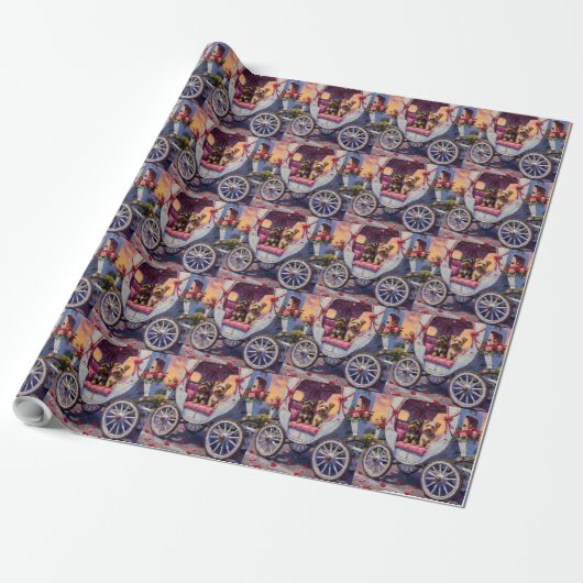 Papier Cadeau Terrier Australien Saint-Valentin (Déroulé)