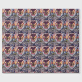 Papier Cadeau Terrier Australien Saint-Valentin (Plat)