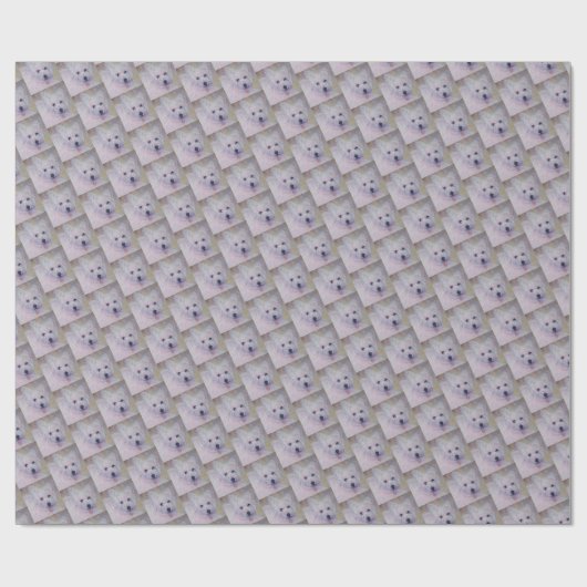 Papier Cadeau TERRIER BLANC Ouest (Plat)