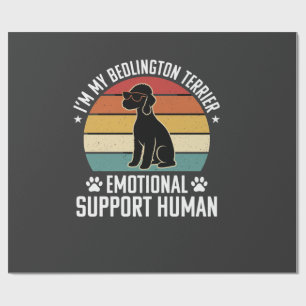Papier Cadeau Terrier de Bedlington drôle Soutien humain émotion