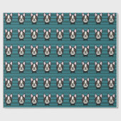 Papier Cadeau Terrier de Boston (Plat)