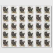 Papier Cadeau Terrier de chasse  (Plat)