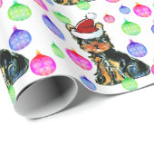 PAPIER CADEAU TERRIER DU YORKSHIRE (Coin rond)