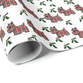 PAPIER CADEAU TERRIER ÉCOSSAIS (Coin rond)