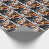 Papier Cadeau Terrier écossais de Noël à la fourrure (Coin)