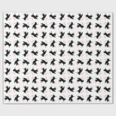 Papier Cadeau Terrier Écossais Joyeuses Fêtes (Plat)