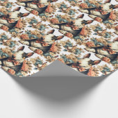 Papier Cadeau Terrier Floral Cute Retro (Coin)