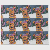 Papier Cadeau Terriers Airedale (Plat)