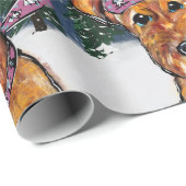 Papier Cadeau Terriers Airedale (Coin rond)