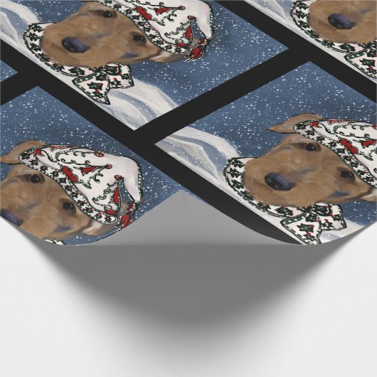 PAPIER CADEAU TERRIERS AIREDALE (Coin)