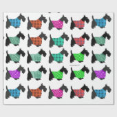 Papier Cadeau Térriers Écossais en Chandails (Plat)