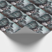 Papier Cadeau Terror Halloween Terrier de Boston (Coin)