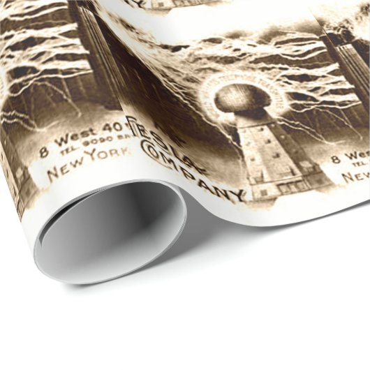 Papier Cadeau Tesla Letterhead (Coin rond)