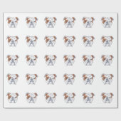 PAPIER CADEAU TÊTE BULLDOG ANGLAIS (Plat)