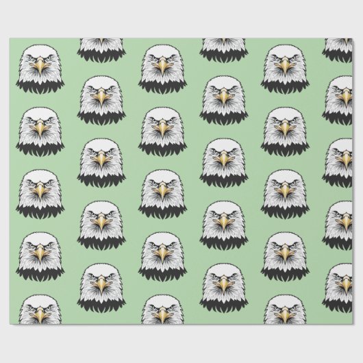 Papier Cadeau Tête d'aigle américain (Plat)