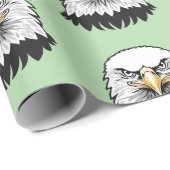 Papier Cadeau Tête d'aigle américain (Coin rond)
