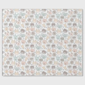 Papier Cadeau tête d'animal mignon (Plat)