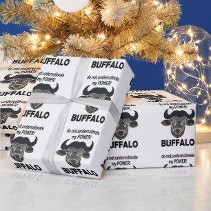 Papier Cadeau Tête de bison animal Buffalo