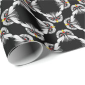 Papier Cadeau Tête de chouette (Coin rond)